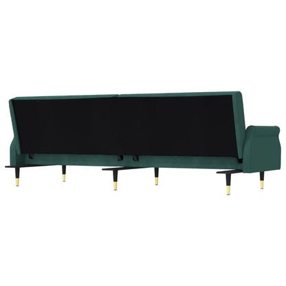 Sovesofa med puder Dark Green Velvet
