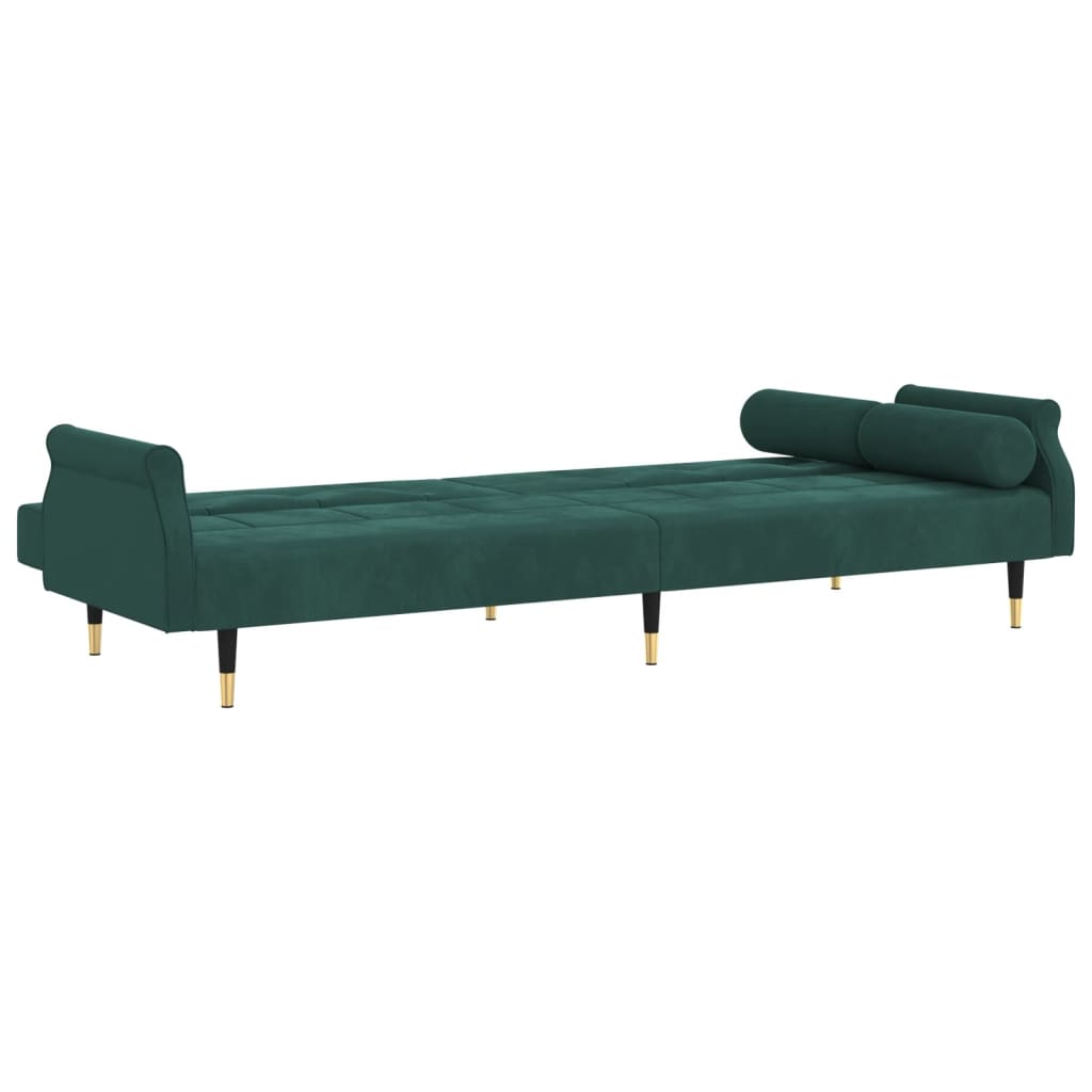 Sovesofa med puder Dark Green Velvet