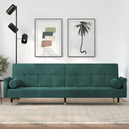 Sovesofa med puder Dark Green Velvet