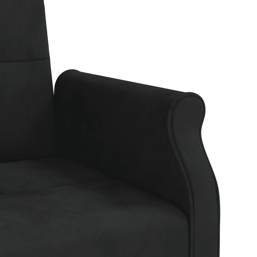 Sovesofa med puder Sort fløjl