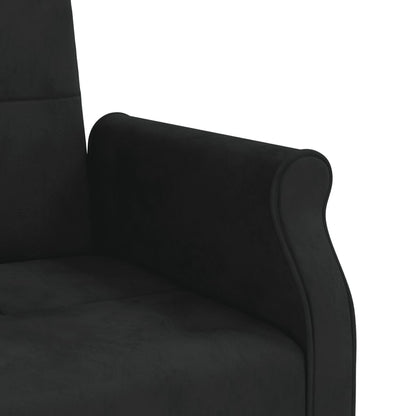 Sovesofa med puder Sort fløjl