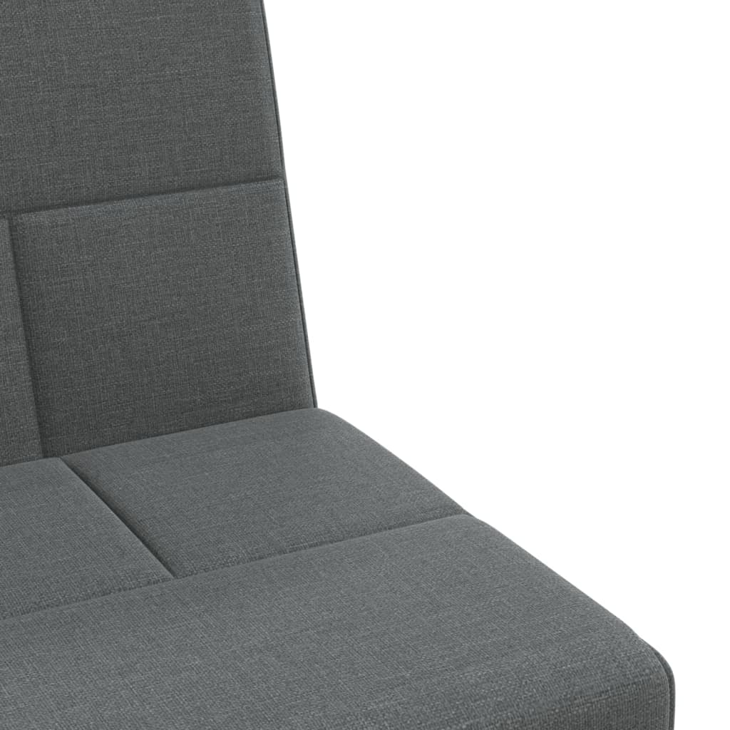 Schlafsofa mit Getränkehaltern Dunkelgrau Stoff