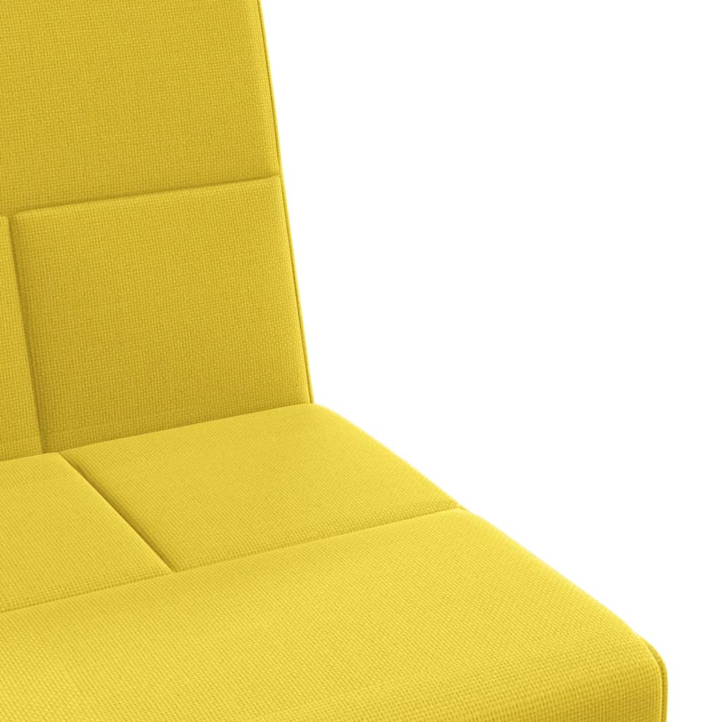 Sovesofa med kopholdere lysegult stof