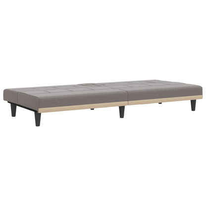 Sovesofa med kopholdere i taupe stof