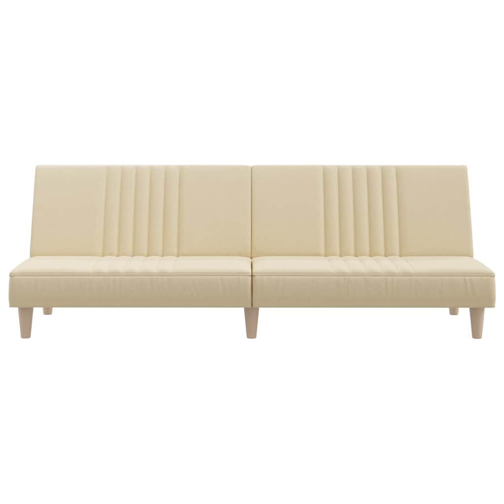 Schlafsofa Creme Stoff