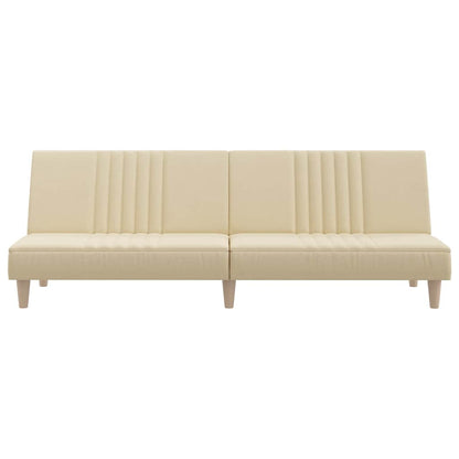 Schlafsofa Creme Stoff