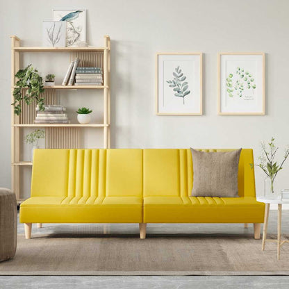 Schlafsofa Hellgelb Stoff