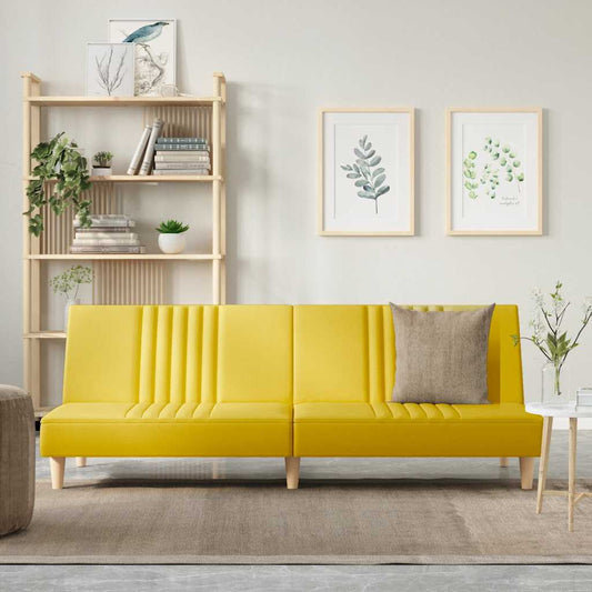 Schlafsofa Hellgelb Stoff