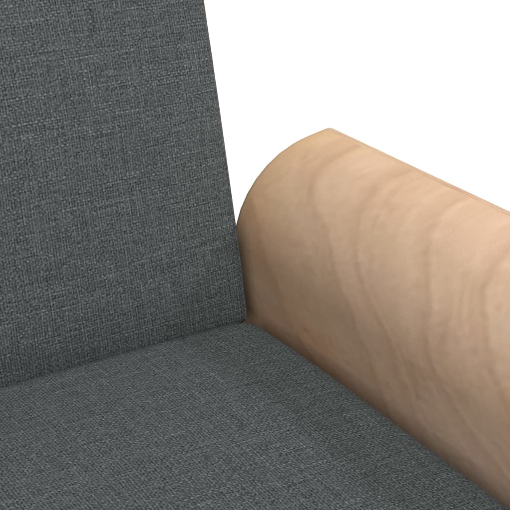 Sovesofa med armlæn mørkegrå stof