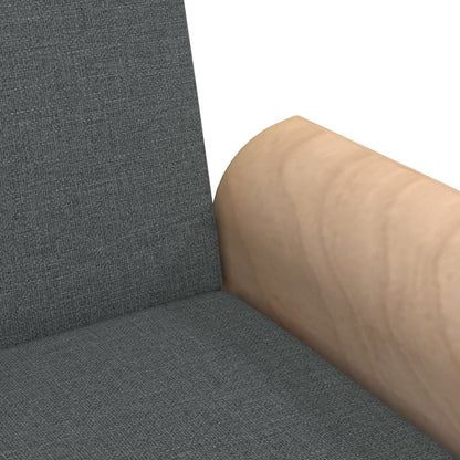 Sovesofa med armlæn mørkegrå stof