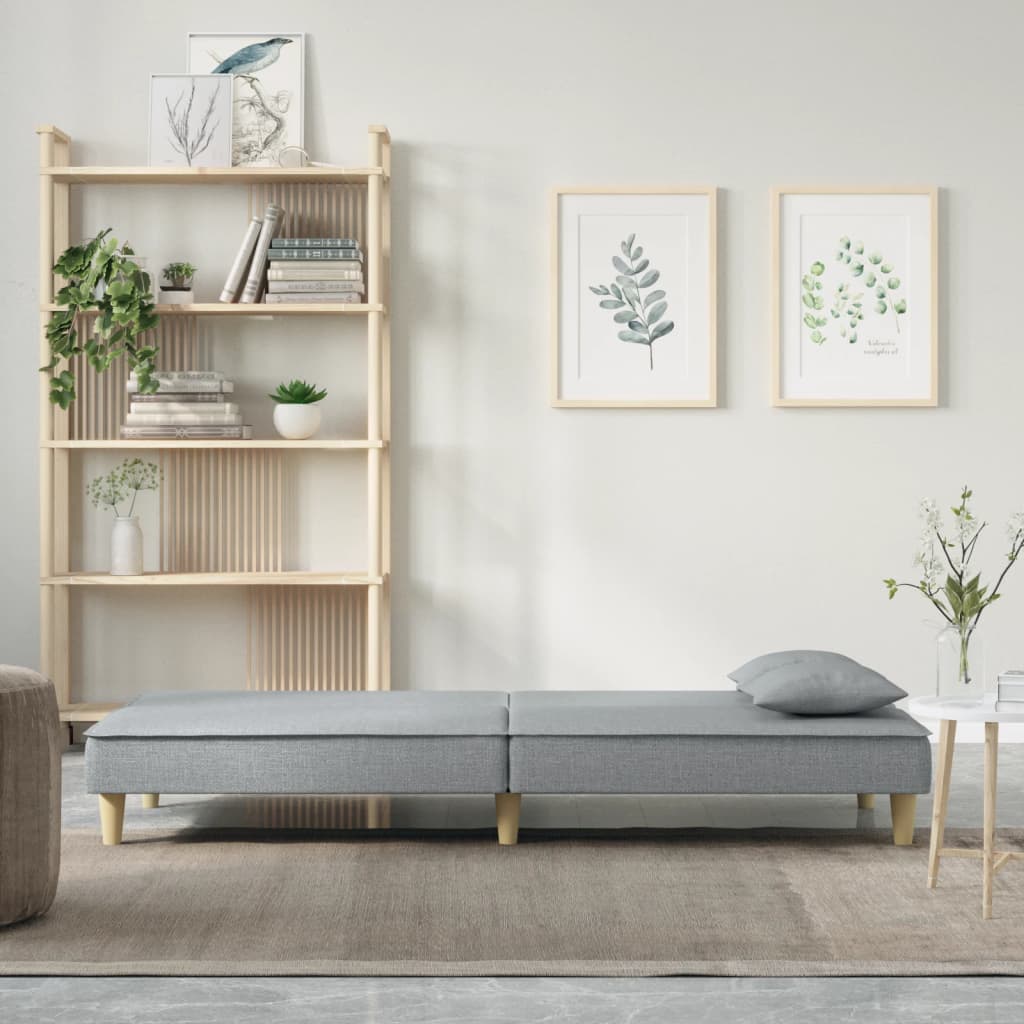 sovesofa lysegråt stof