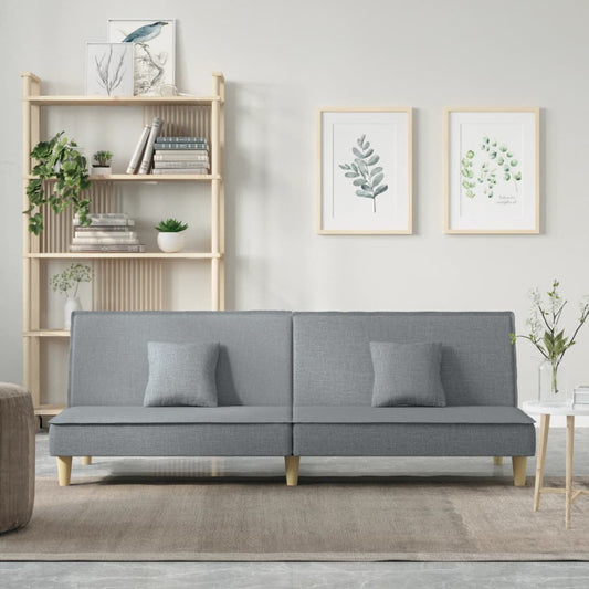 sovesofa lysegråt stof