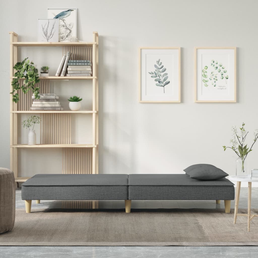 sovesofa mørkegrå stof