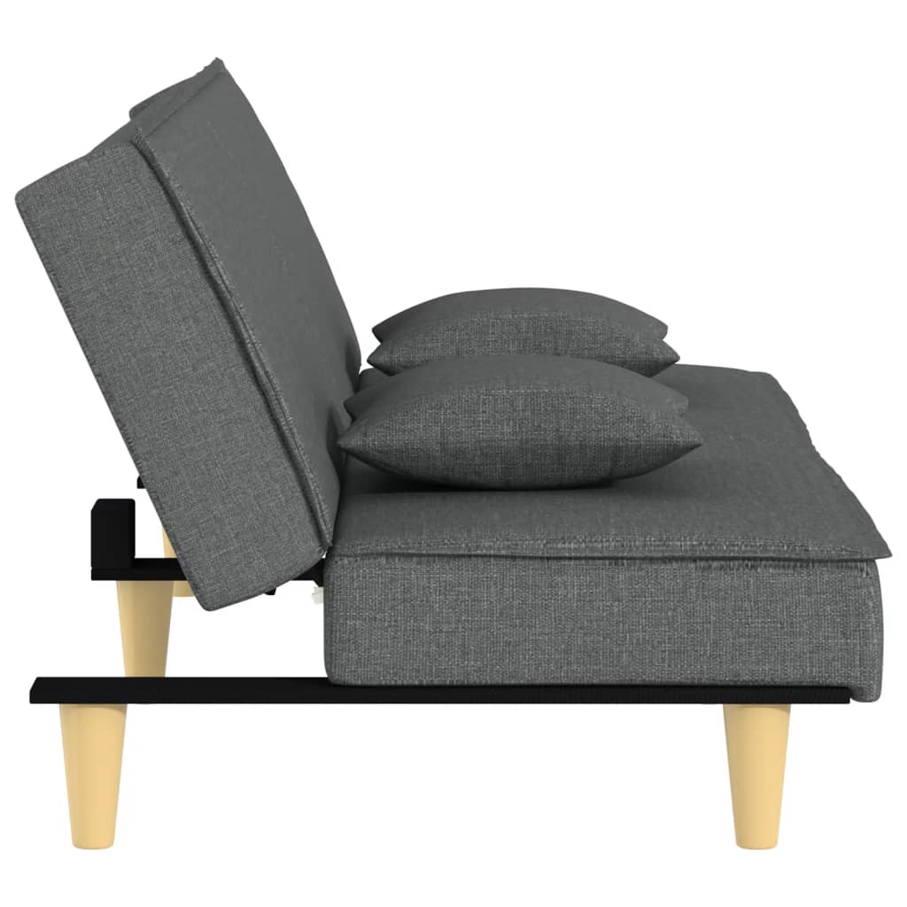 sovesofa mørkegrå stof