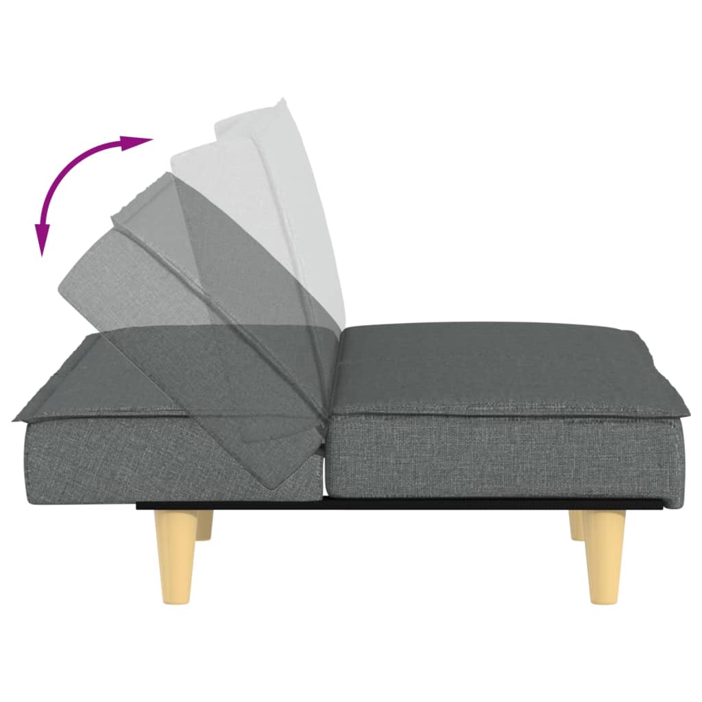sovesofa mørkegrå stof