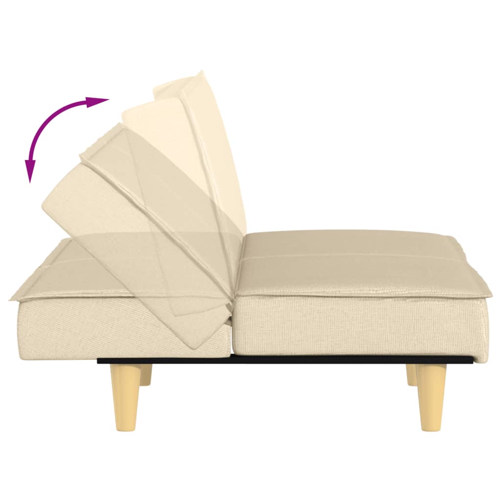 sovesofa creme stof