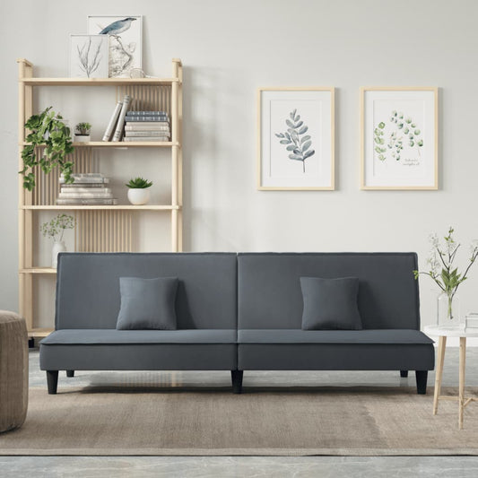 sovesofa mørkegrå fløjl