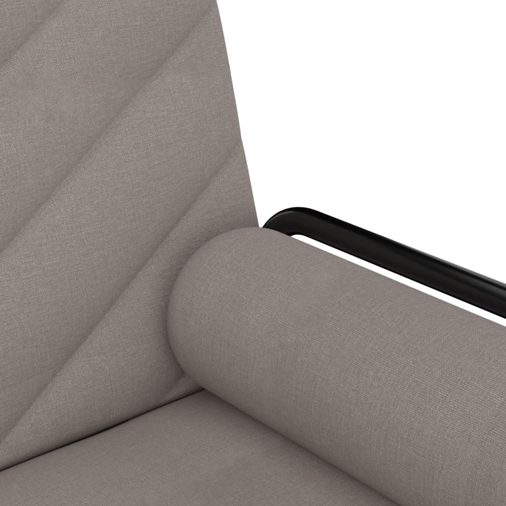 Sovesofa med armlæn i taupe stof