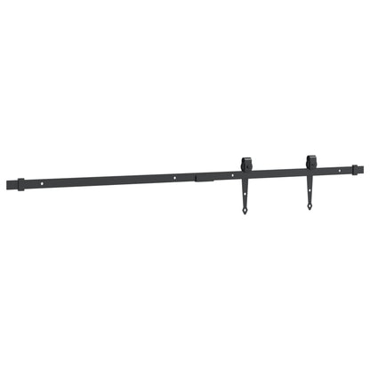 Mini Schiebetürbeschlag Set für Schranktüren 122 cm Carbonstahl