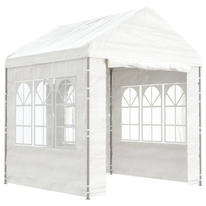 Pavillon mit Dach Weiß 2,28x2,23x2,69 m Polyethylen