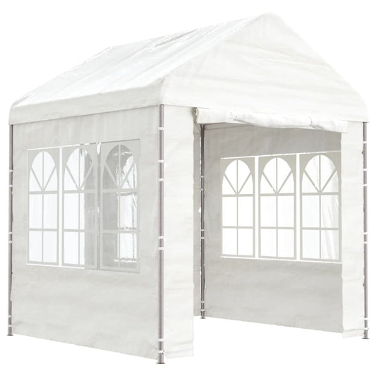 Pavillon mit Dach Weiß 2,28x2,23x2,69 m Polyethylen