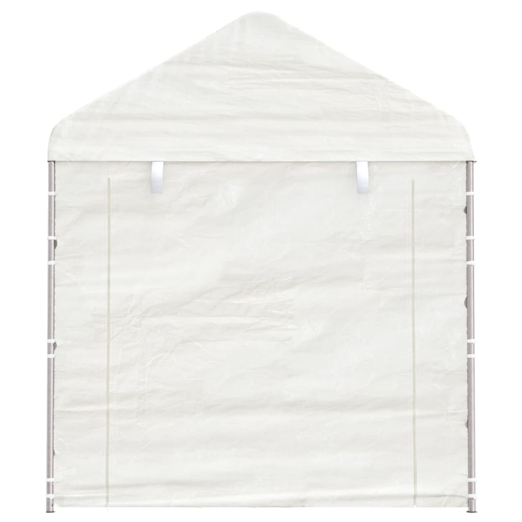 Pavillon mit Dach Weiß 2,28x2,23x2,69 m Polyethylen
