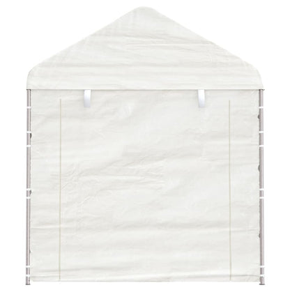 Pavillon mit Dach Weiß 2,28x2,23x2,69 m Polyethylen