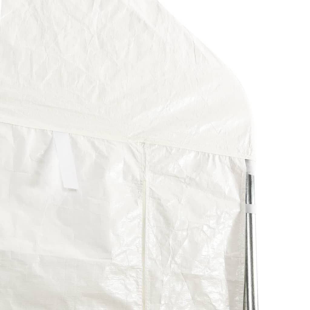 Pavillon mit Dach Weiß 2,28x2,23x2,69 m Polyethylen