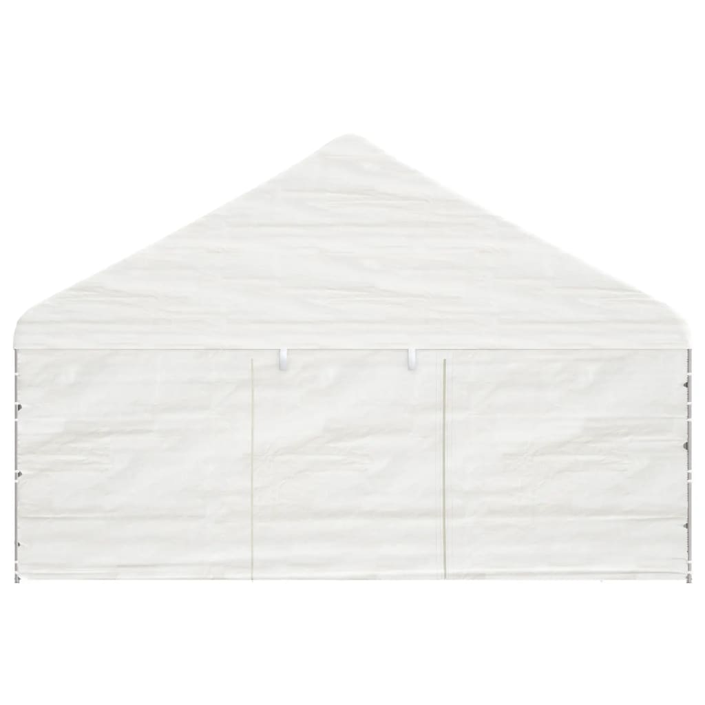 Pavillon mit Dach Weiß 5,88x2,23x3,75 m Polyethylen