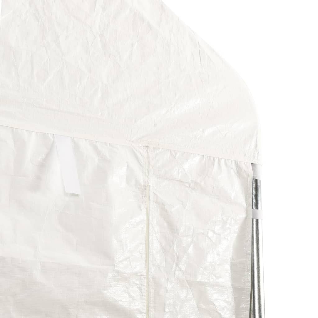 Pavillon mit Dach Weiß 5,88x2,23x3,75 m Polyethylen