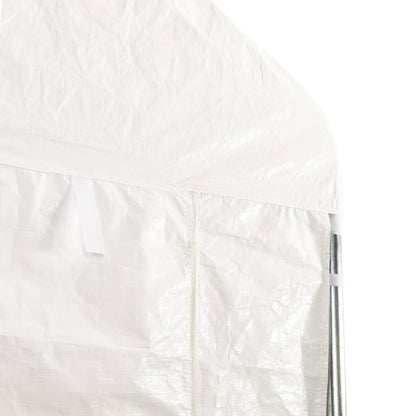 Pavillon mit Dach Weiß 5,88x2,23x3,75 m Polyethylen