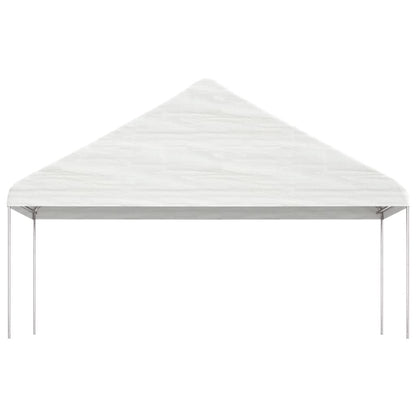 Pavillon mit Dach Weiß 5,88x2,23x3,75 m Polyethylen