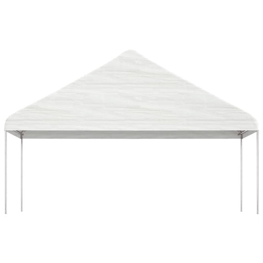 Pavillon mit Dach Weiß 5,88x2,23x3,75 m Polyethylen