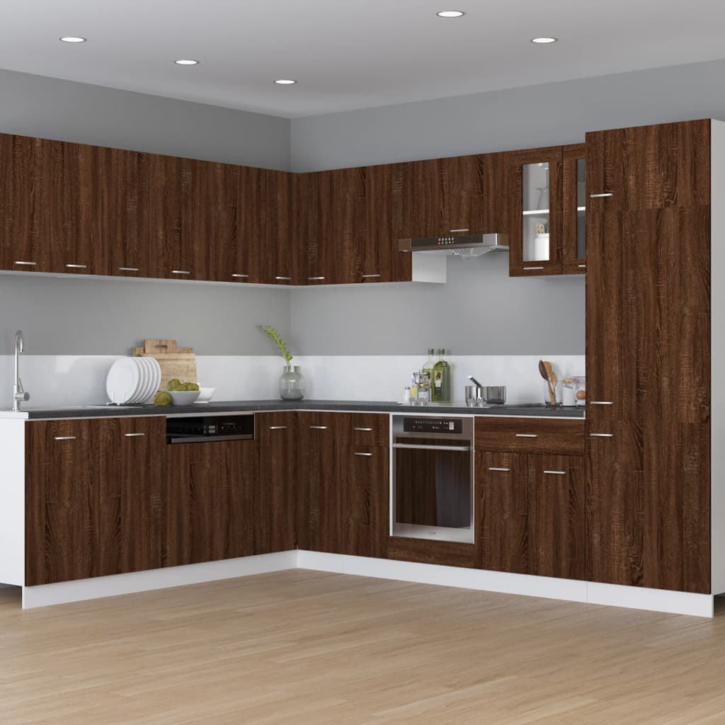 Hängeschrank Lyon Braun Eichen-Optik 29,5x31x60 cm Holzwerkstoff