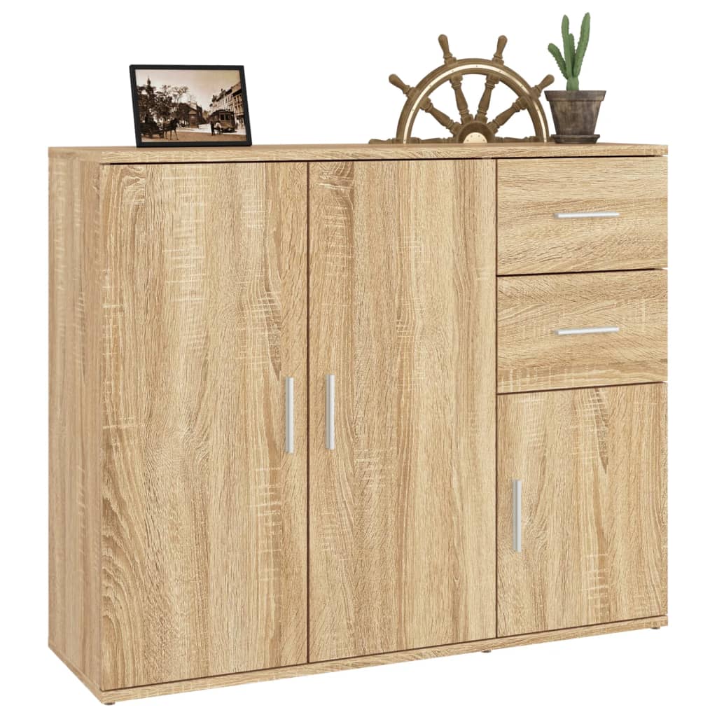 Sideboard Sonoma-Eiche 91 x 29,5 x 75 cm Holzwerkstoff