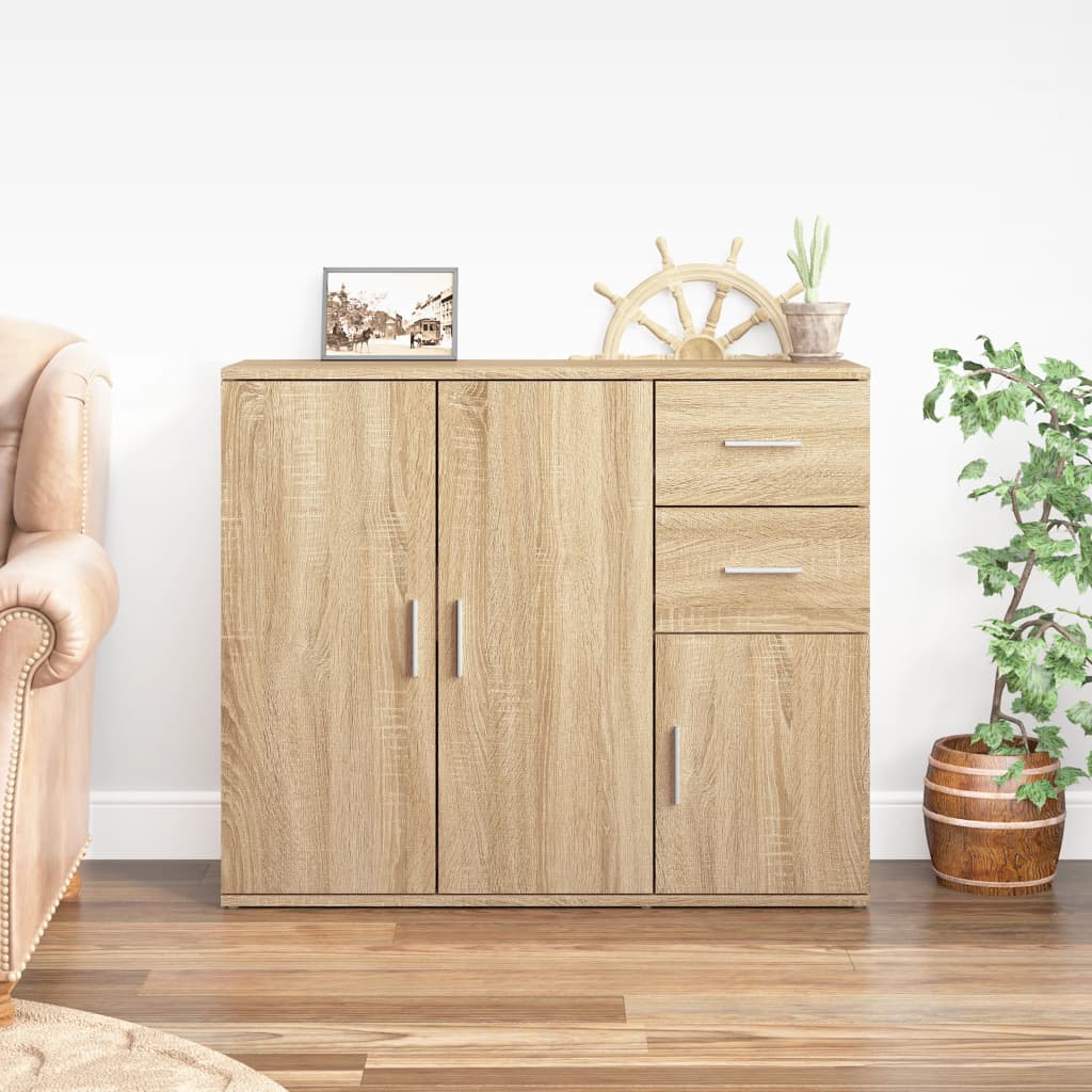 Sideboard Sonoma-Eiche 91 x 29,5 x 75 cm Holzwerkstoff