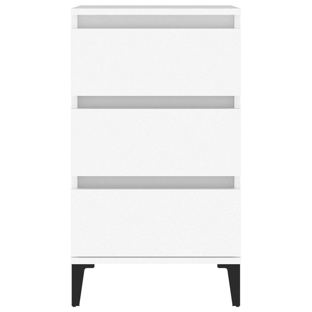 Sengebord Hvid 40x35x70 cm Træmateriale