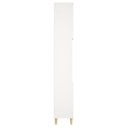 Badschrank Weiß 30x30x190 cm Holzwerkstoff