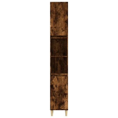 Badschrank Räuchereiche 30x30x190 cm Holzwerkstoff