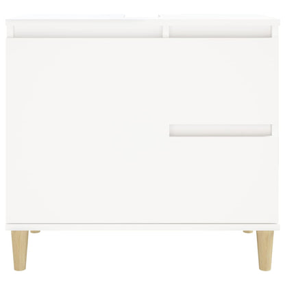 Badschrank Weiß 65x33x60 cm Holzwerkstoff