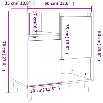 Sideboard Betongrau 60x35x70 cm Holzwerkstoff