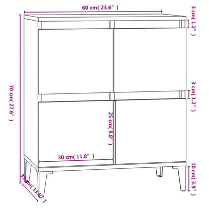 Sideboard Sonoma-Eiche 60x35x70 cm Holzwerkstoff