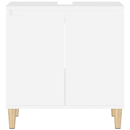 Waschbeckenunterschrank Weiß 58x33x60 cm Holzwerkstoff
