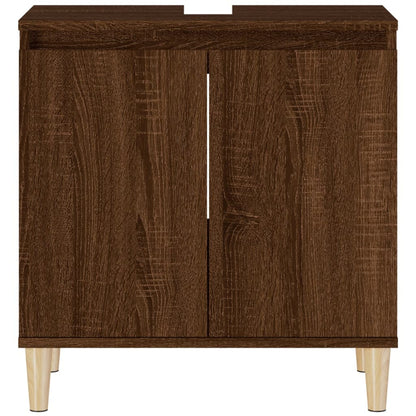 Waschbeckenunterschrank Braun Eichen-Optik 58x33x60 cm