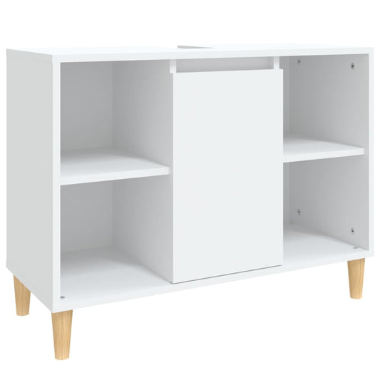 Waschbeckenunterschrank Weiß 80x33x60 cm Holzwerkstoff