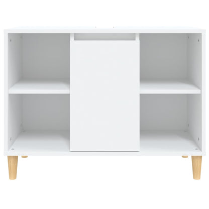 Waschbeckenunterschrank Weiß 80x33x60 cm Holzwerkstoff