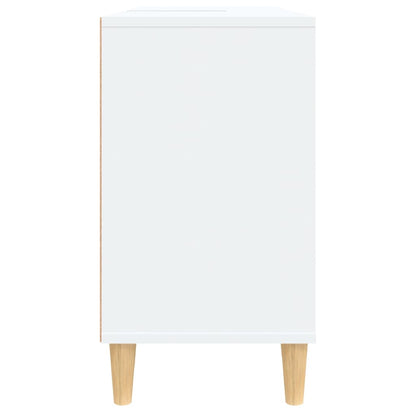 Waschbeckenunterschrank Weiß 80x33x60 cm Holzwerkstoff