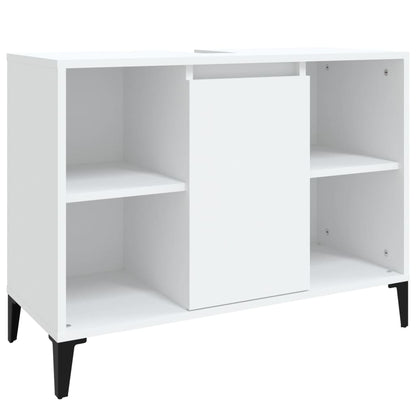 Waschbeckenunterschrank Weiß 80x33x60 cm Holzwerkstoff