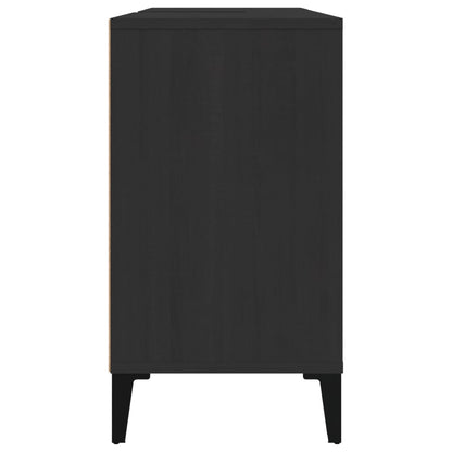 Waschbeckenunterschrank Schwarz 80x33x60 cm Holzwerkstoff