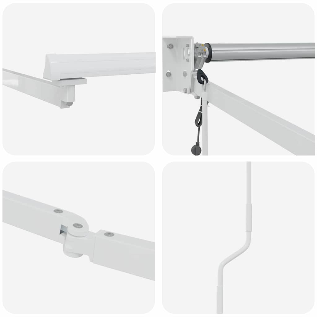 Markise Weiß 3 x 2,5 m Metall